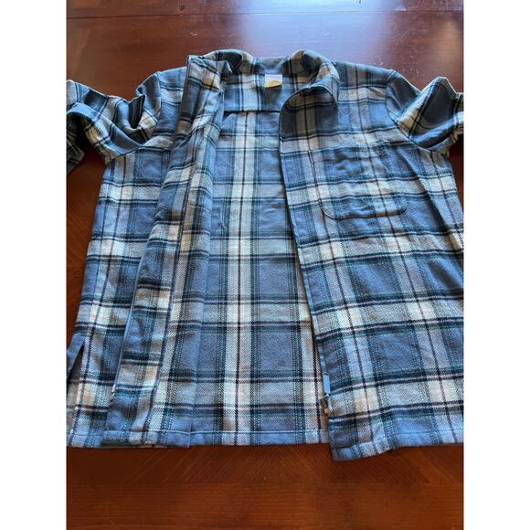Classics by Jantzen Vintage Blue Plaid Shirt Jacket Size S - Picture 10 of 10